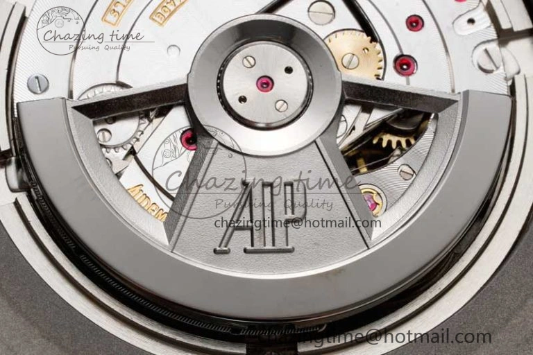Royal Oak Offshore 44mm SS Green Ceramic Bezel JJF 1:1 Best Edition Cream Dial on Rubber Strap A3126 V2