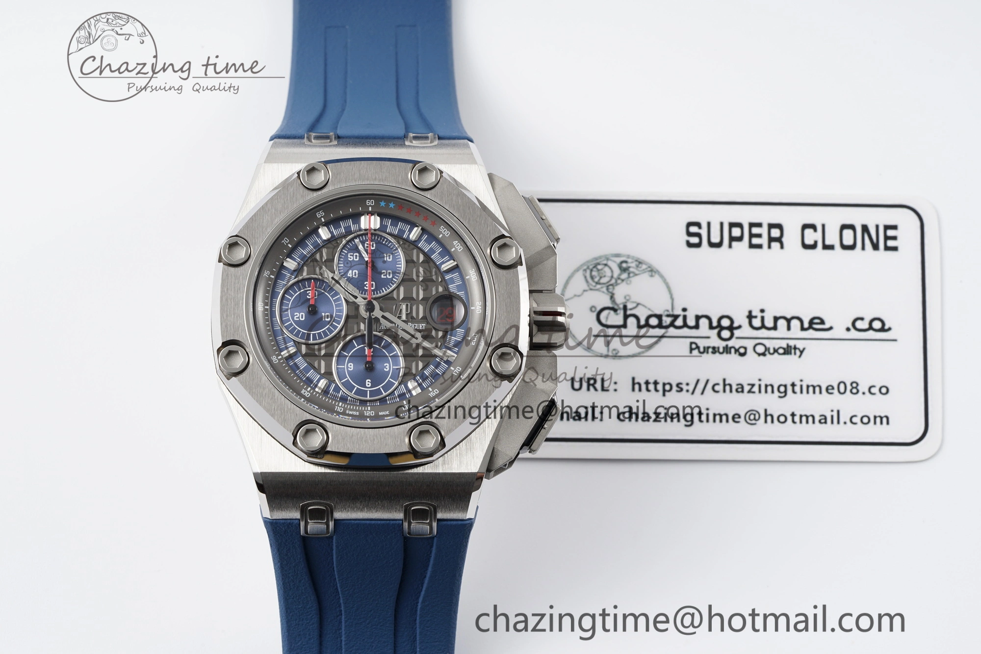 Royal Oak Offshore 44mm SS Michael Schumacher Blue 1:1 JJF Best Edition A3126