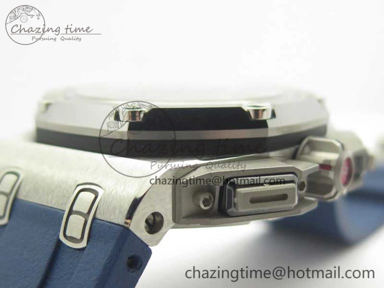 Royal Oak Offshore 44mm SS Michael Schumacher Blue Dial 1:1 JF Best Edition A3126 (FREE XS Strap) V2 w  Cyclops