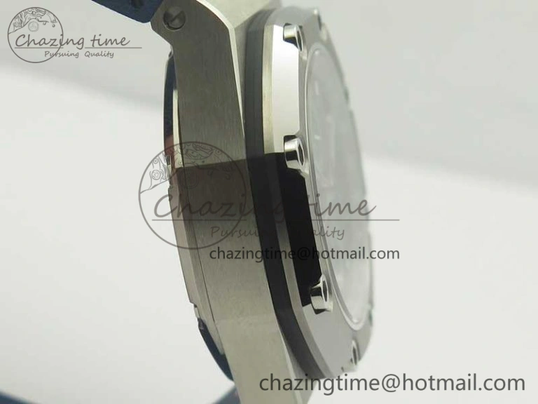 Royal Oak Offshore 44mm SS Michael Schumacher Blue Dial 1:1 JF Best Edition A3126 (FREE XS Strap) V2 w  Cyclops