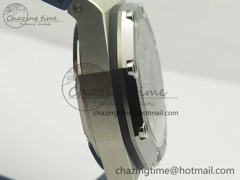 Royal Oak Offshore 44mm SS Michael Schumacher Blue Dial 1:1 JF Best Edition A3126 (FREE XS Strap) V2 w  Cyclops