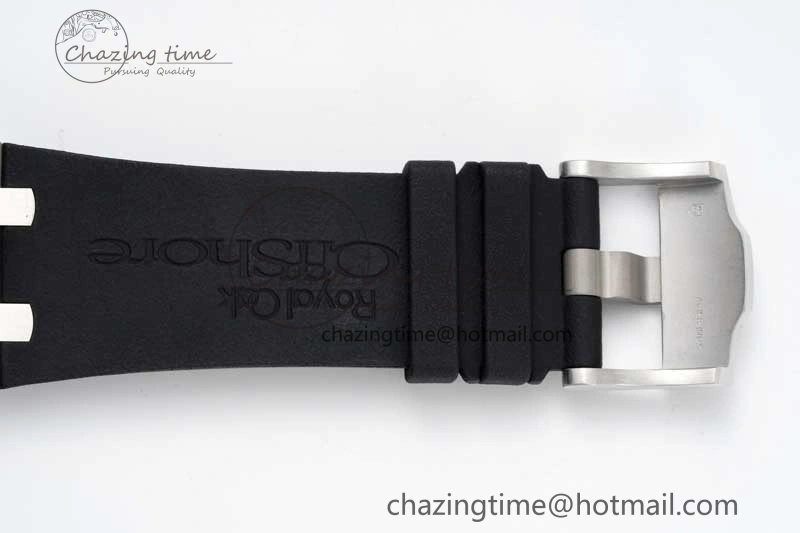 Royal Oak Offshore 44mm SS RSF 1:1 Best Edition White Dial on Black Rubber Strap A3126