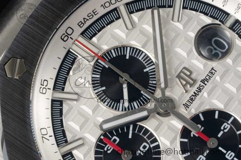 Royal Oak Offshore 44mm SS RSF 1:1 Best Edition White Dial on Black Rubber Strap A3126