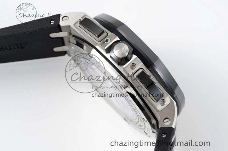Royal Oak Offshore 44mm SS RSF 1:1 Best Edition White Dial on Black Rubber Strap A3126