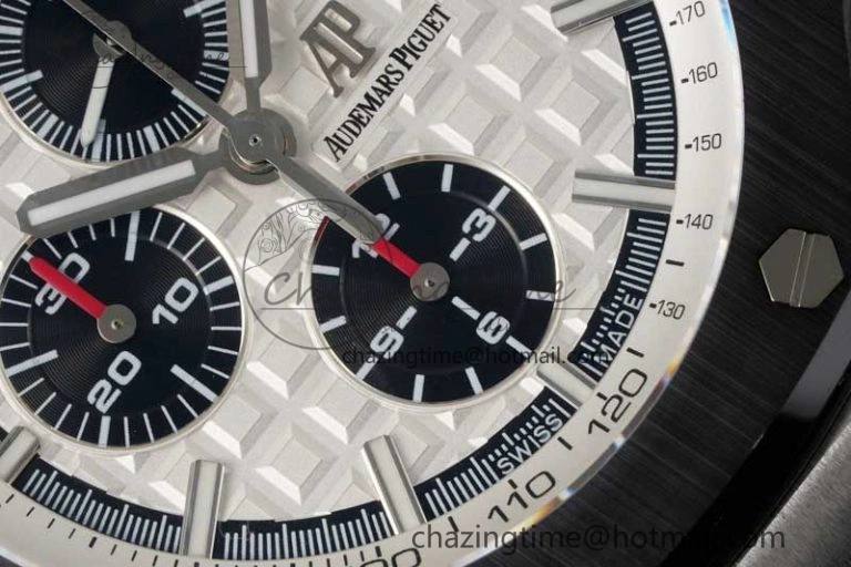 Royal Oak Offshore 44mm SS RSF 1:1 Best Edition White Dial on Black Rubber Strap A3126