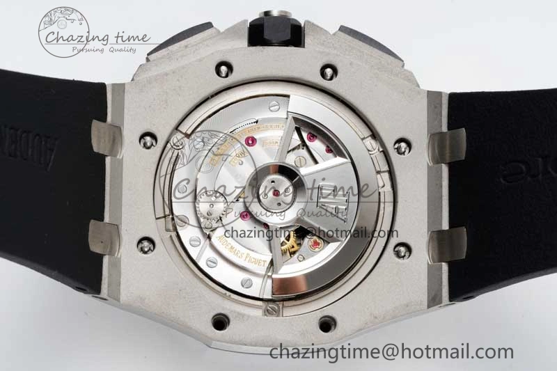 Royal Oak Offshore 44mm SS RSF 1:1 Best Edition White Dial on Black Rubber Strap A3126