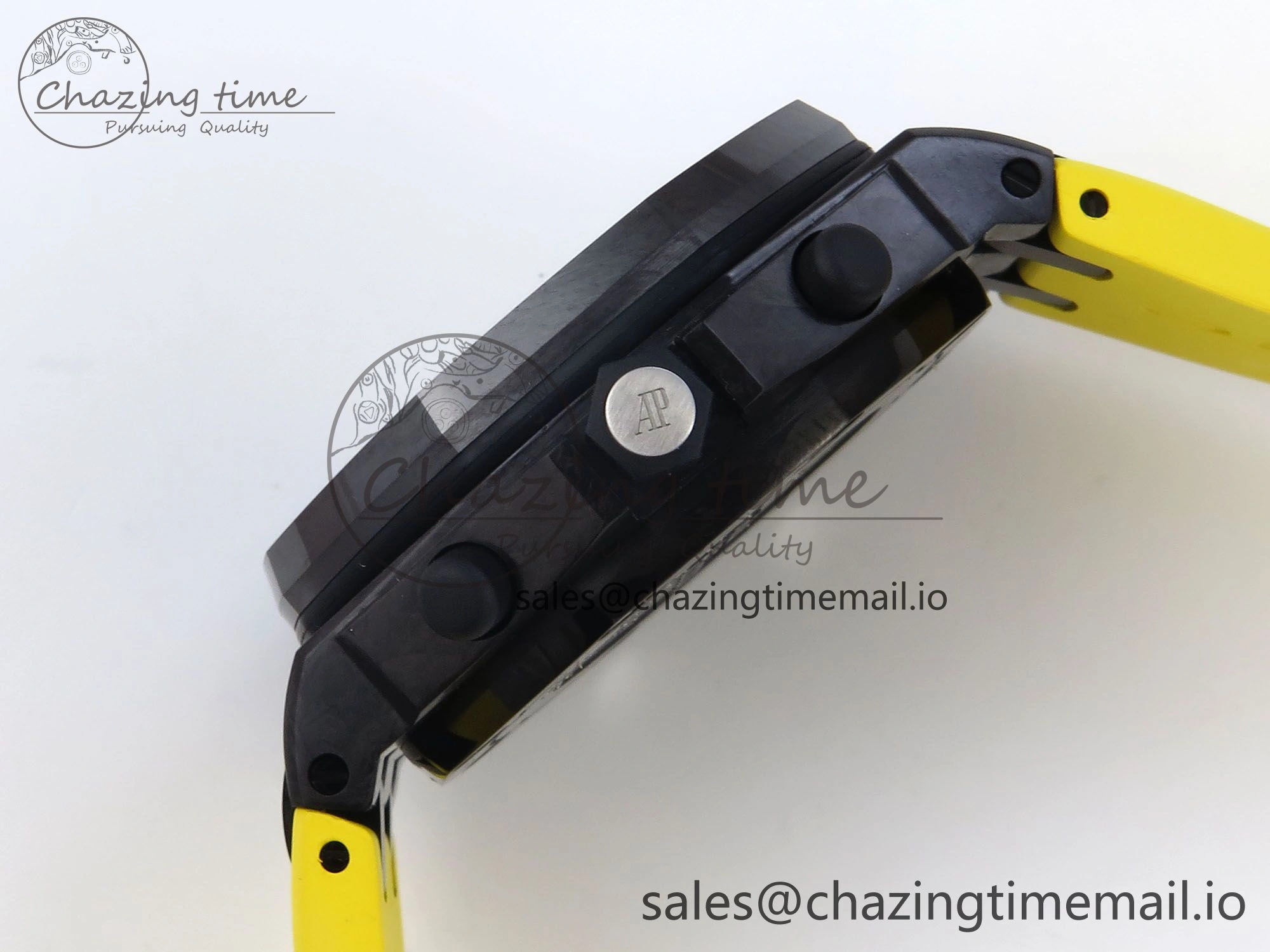 Royal Oak Offshore 44mm SS TKF 1:1 Best Edition Black Yellow Dial on Yellow Rubber Strap A3126