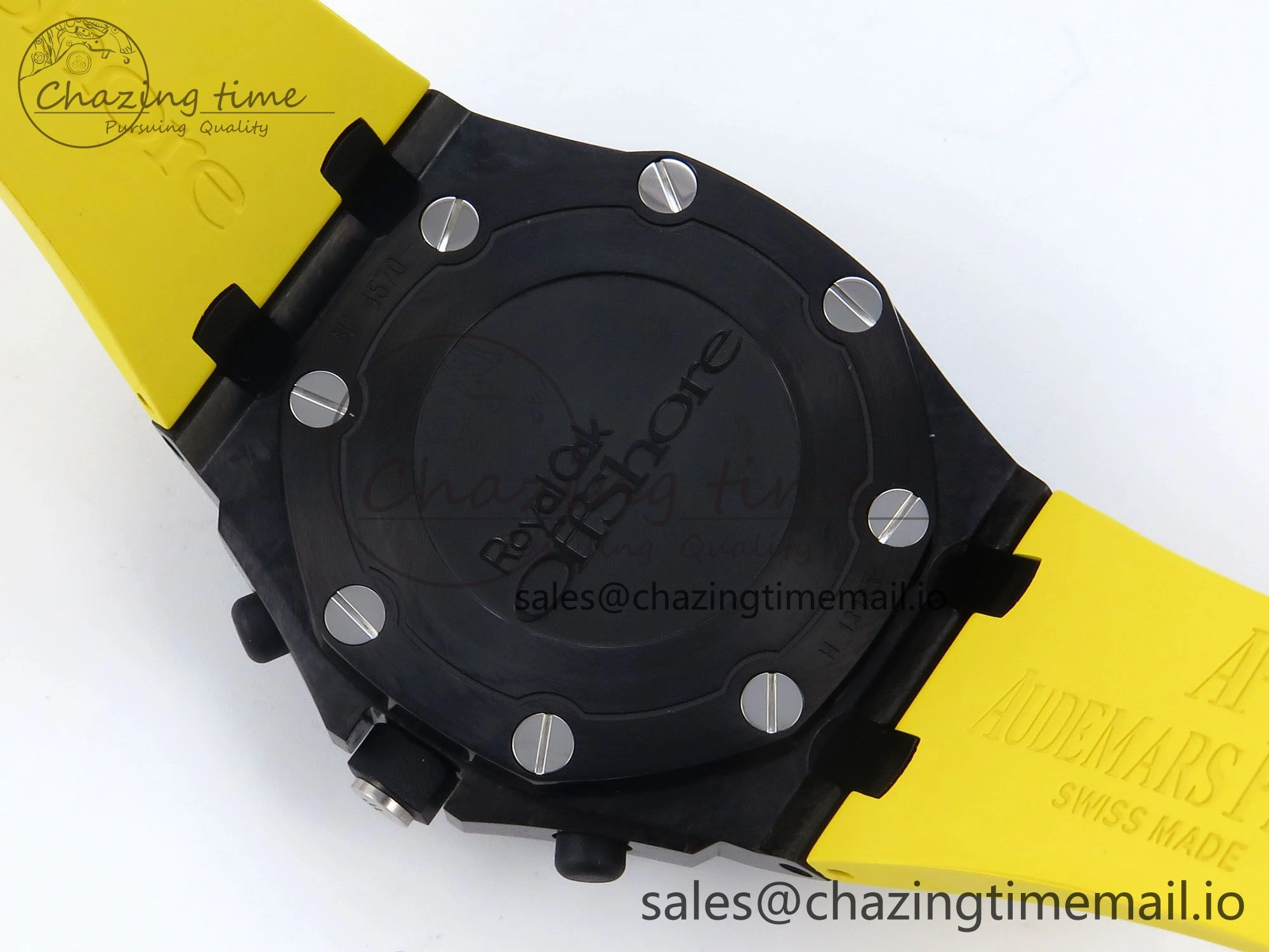 Royal Oak Offshore 44mm SS TKF 1:1 Best Edition Black Yellow Dial on Yellow Rubber Strap A3126