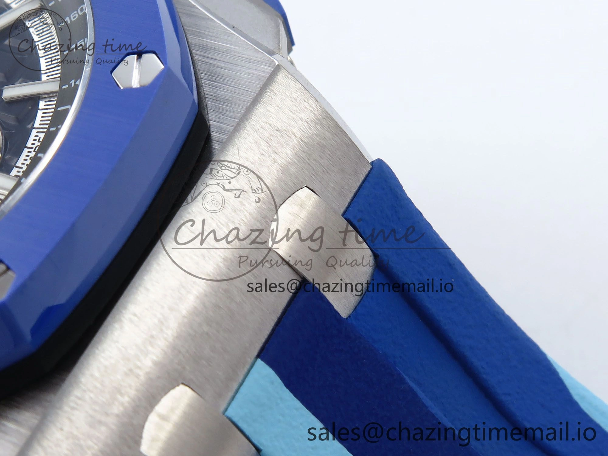 Royal Oak Offshore 44mm SS TKF 1:1 Best Edition Blue Dial on Blue Camou Rubber Strap A3126
