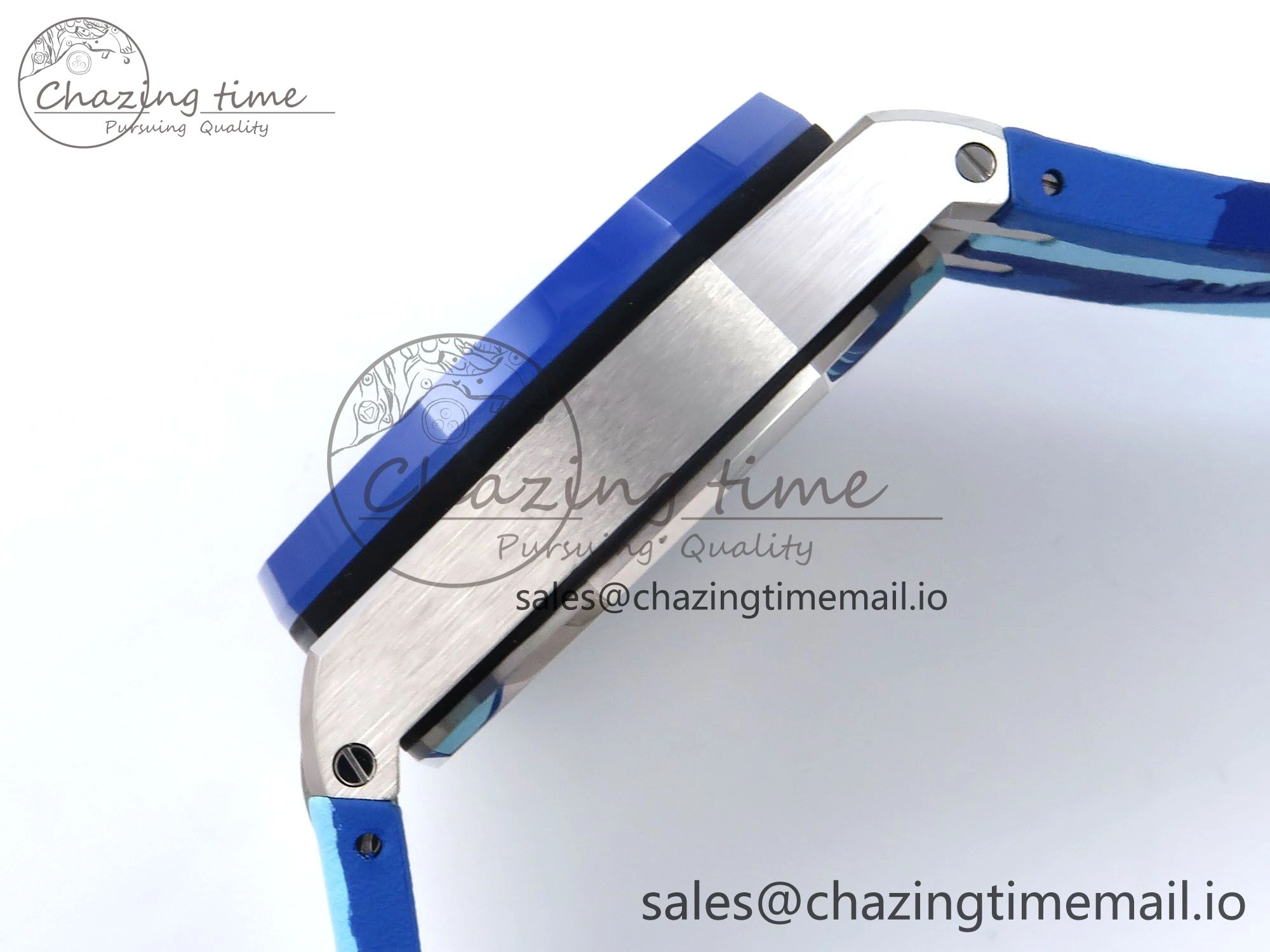 Royal Oak Offshore 44mm SS TKF 1:1 Best Edition Blue Dial on Blue Camou Rubber Strap A3126
