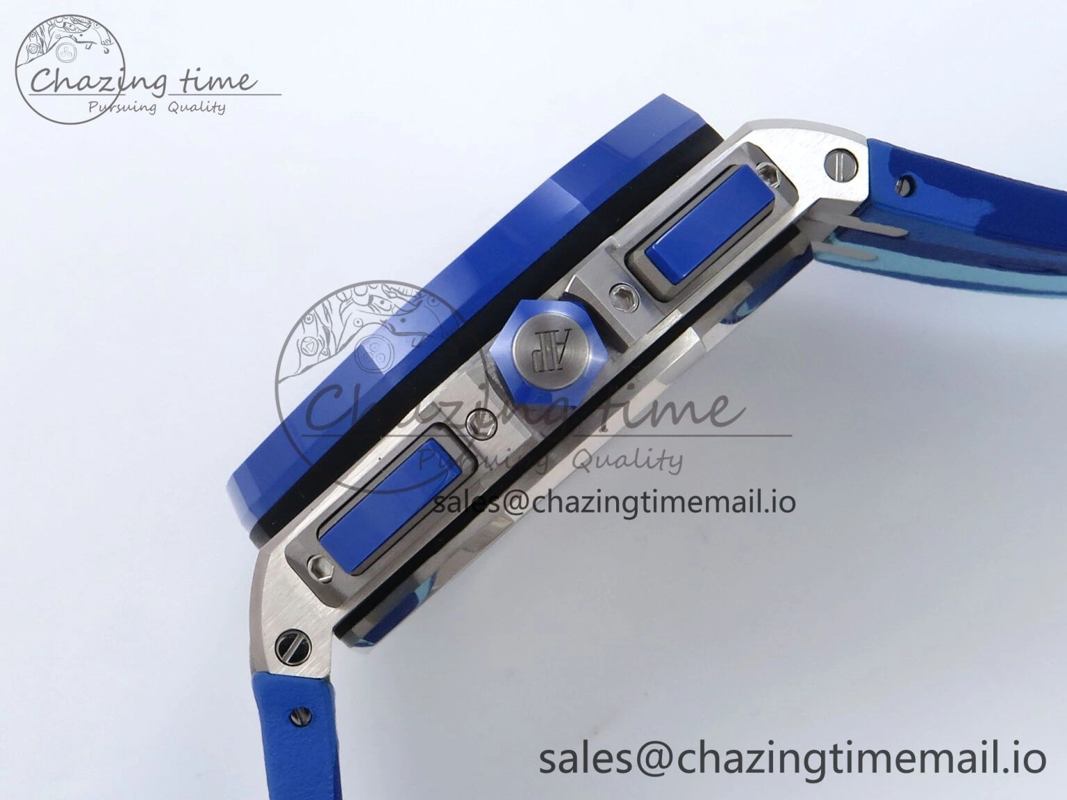 Royal Oak Offshore 44mm SS TKF 1:1 Best Edition Blue Dial on Blue Camou Rubber Strap A3126