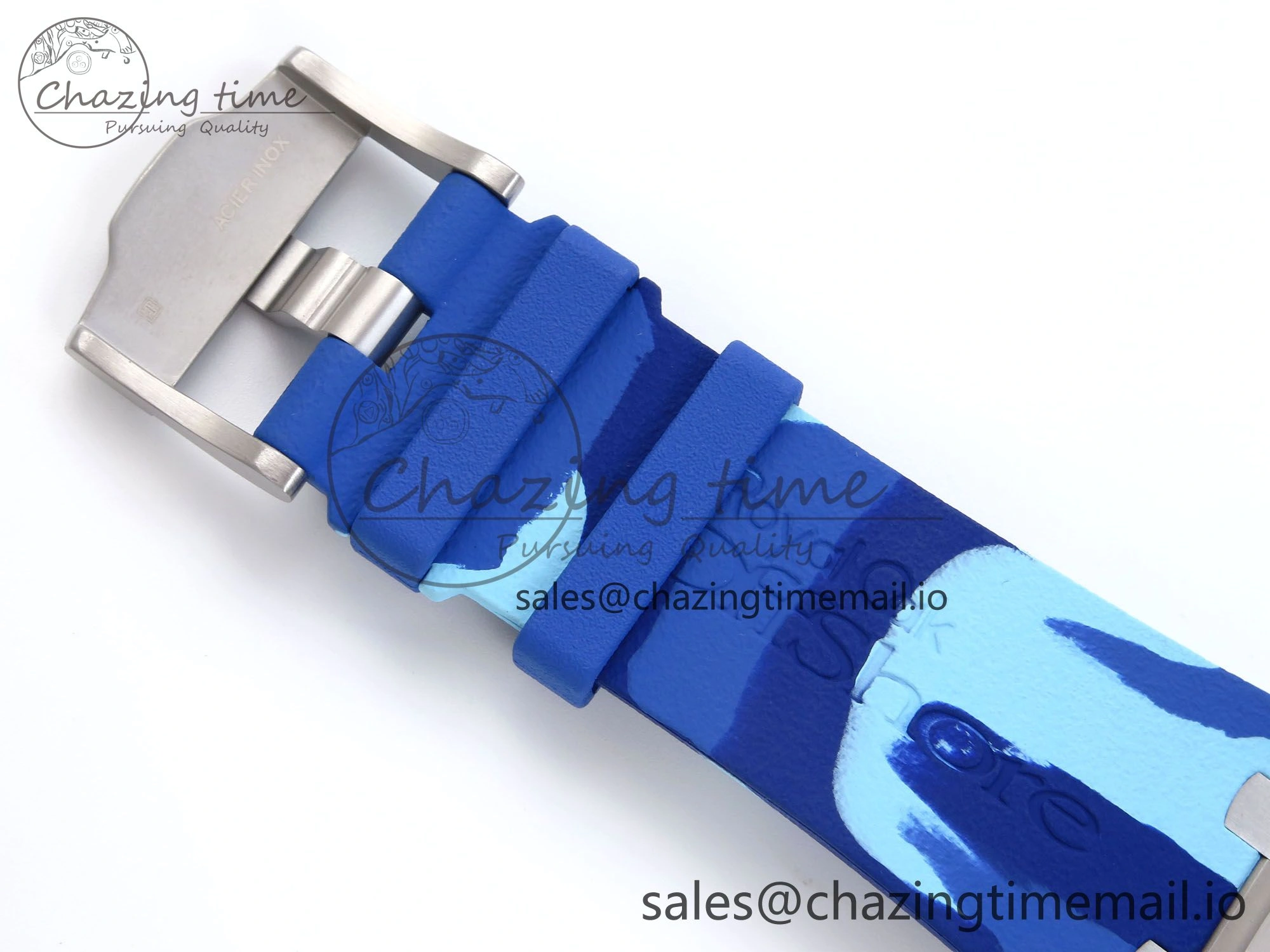 Royal Oak Offshore 44mm SS TKF 1:1 Best Edition Blue Dial on Blue Camou Rubber Strap A3126