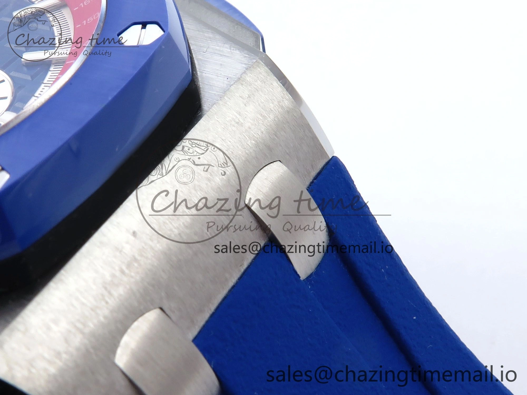 Royal Oak Offshore 44mm SS TKF 1:1 Best Edition Blue Red Dial on Blue Red Rubber Strap A3126