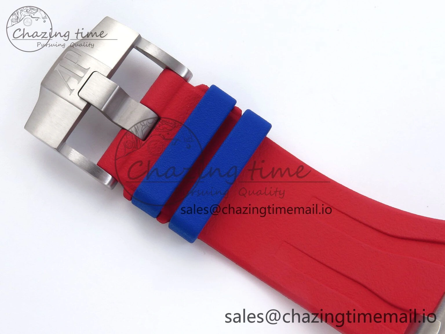 Royal Oak Offshore 44mm SS TKF 1:1 Best Edition Blue Red Dial on Blue Red Rubber Strap A3126