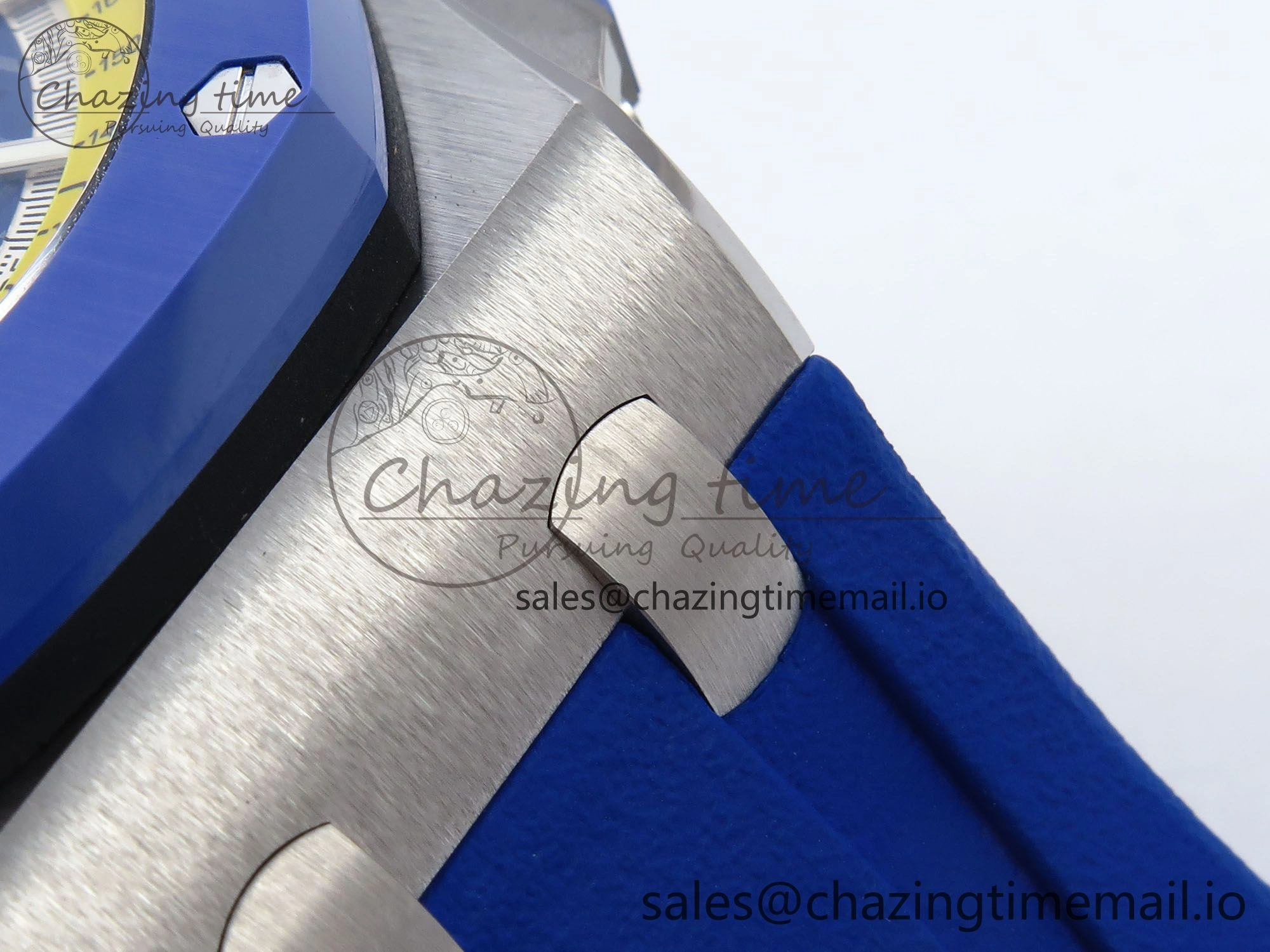 Royal Oak Offshore 44mm SS TKF 1:1 Best Edition Blue Yellow Dial on Blue Yellow Rubber Strap A3126