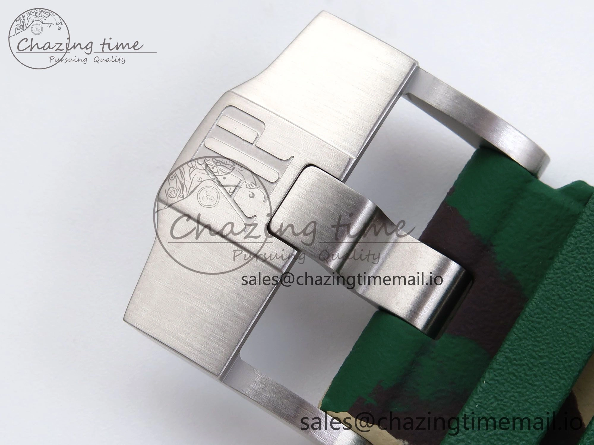 Royal Oak Offshore 44mm SS TKF 1:1 Best Edition Cream Dial on Green Camou Rubber Strap A3126