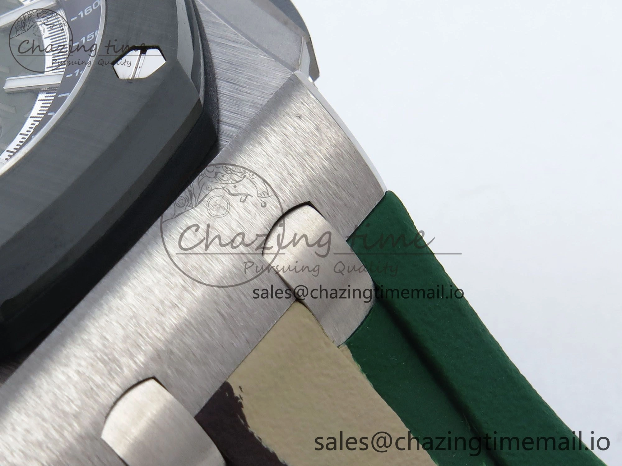 Royal Oak Offshore 44mm SS TKF 1:1 Best Edition Green Dial on Green Camou Rubber Strap A3126