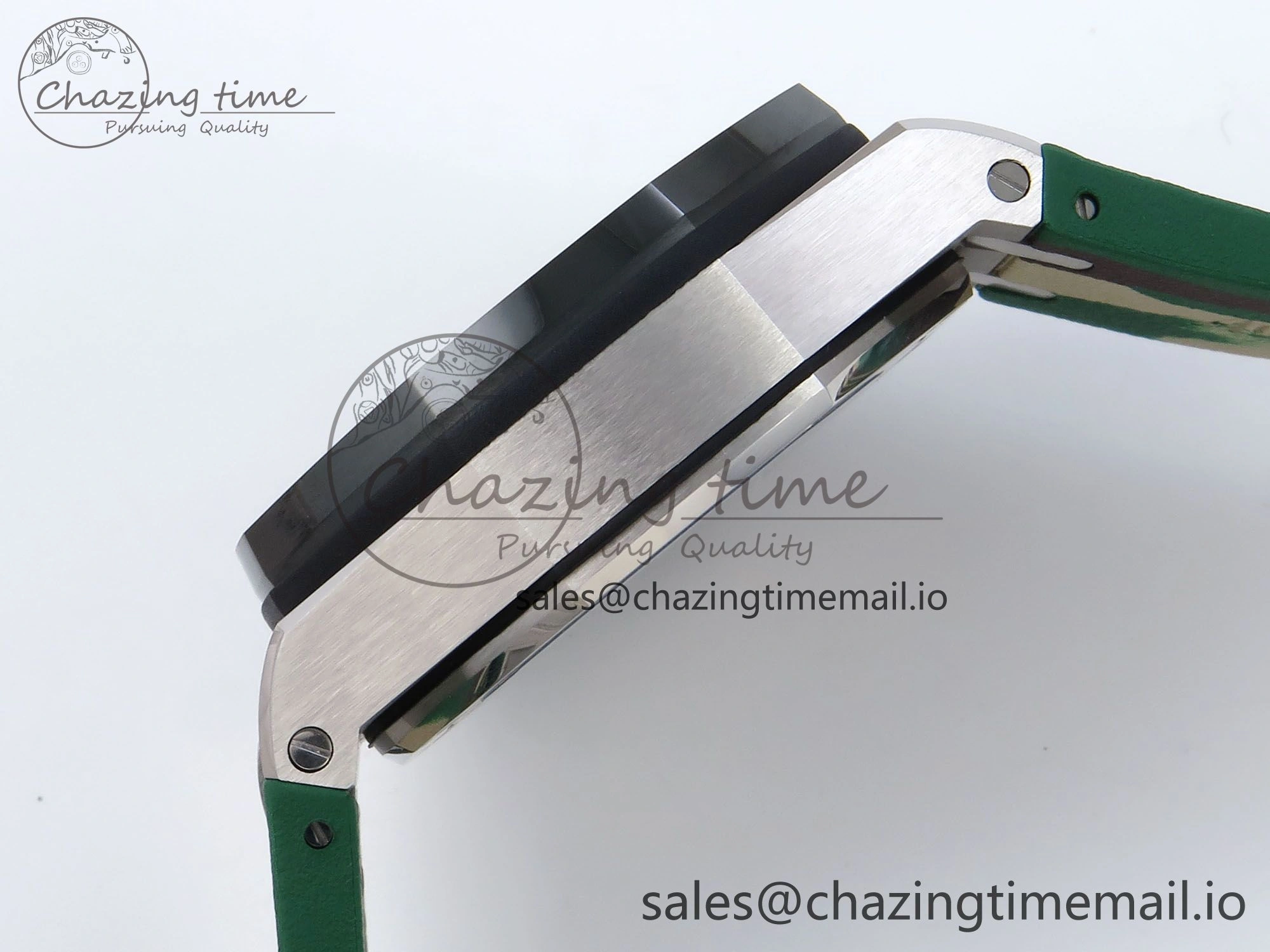 Royal Oak Offshore 44mm SS TKF 1:1 Best Edition Green Dial on Green Camou Rubber Strap A3126