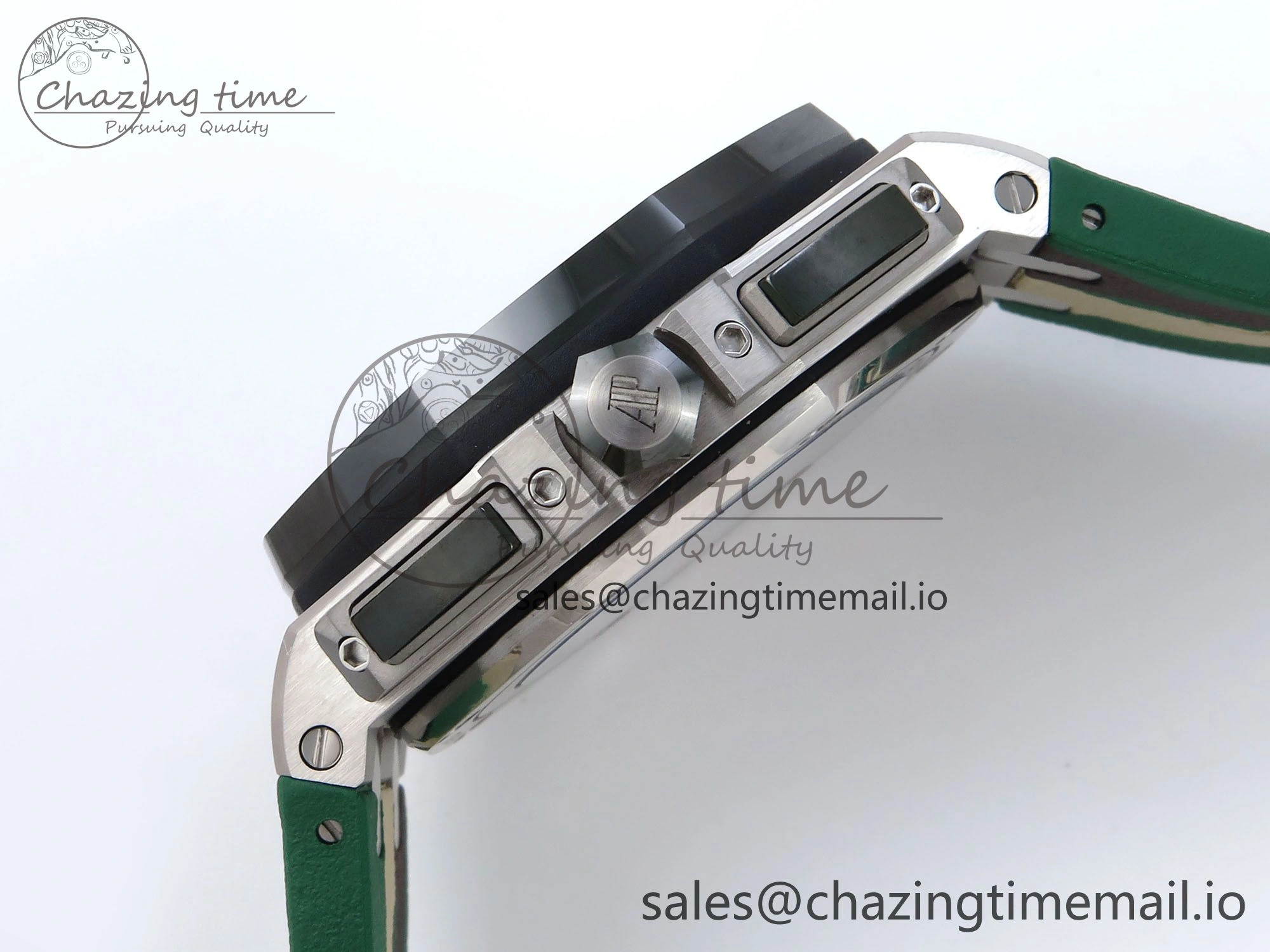 Royal Oak Offshore 44mm SS TKF 1:1 Best Edition Green Dial on Green Camou Rubber Strap A3126