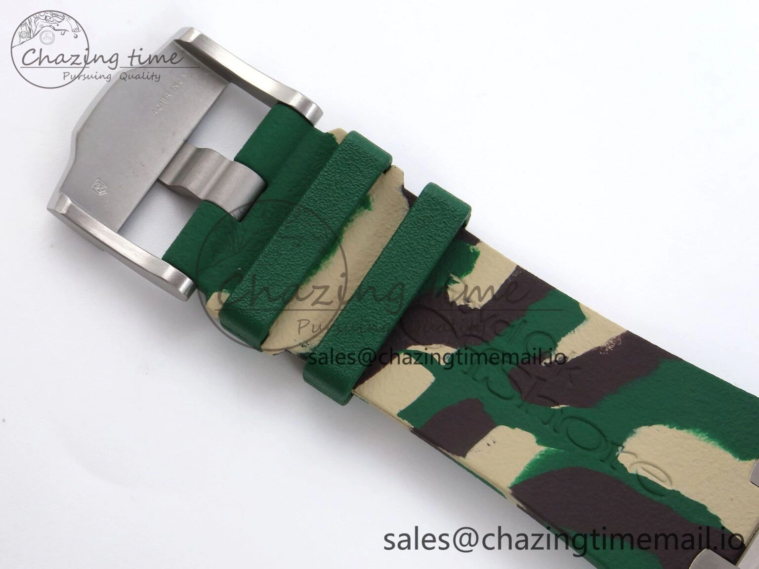 Royal Oak Offshore 44mm SS TKF 1:1 Best Edition Green Dial on Green Camou Rubber Strap A3126