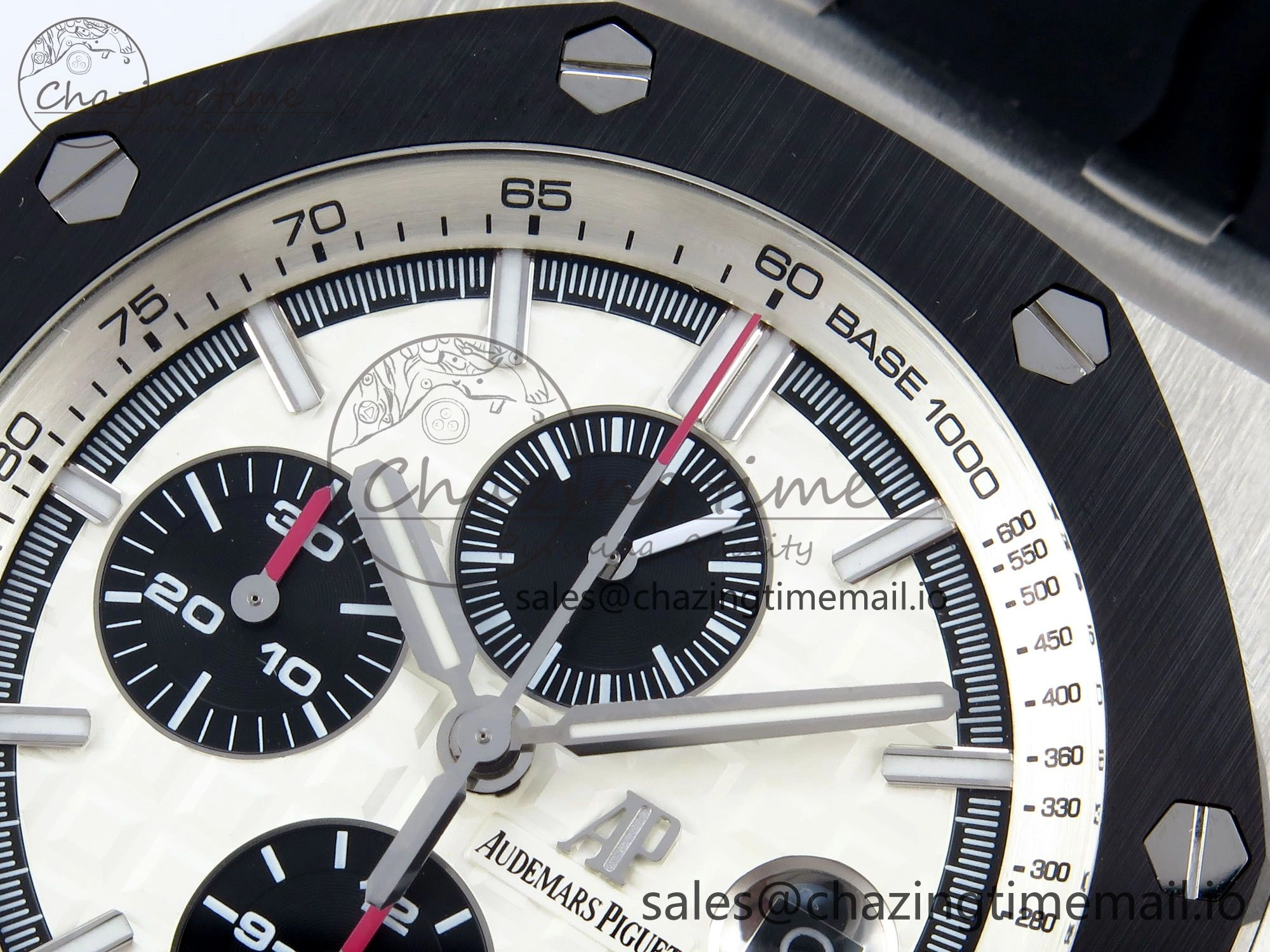 Royal Oak Offshore 44mm SS TKF 1:1 Best Edition White Dial on Black Rubber Strap A3126