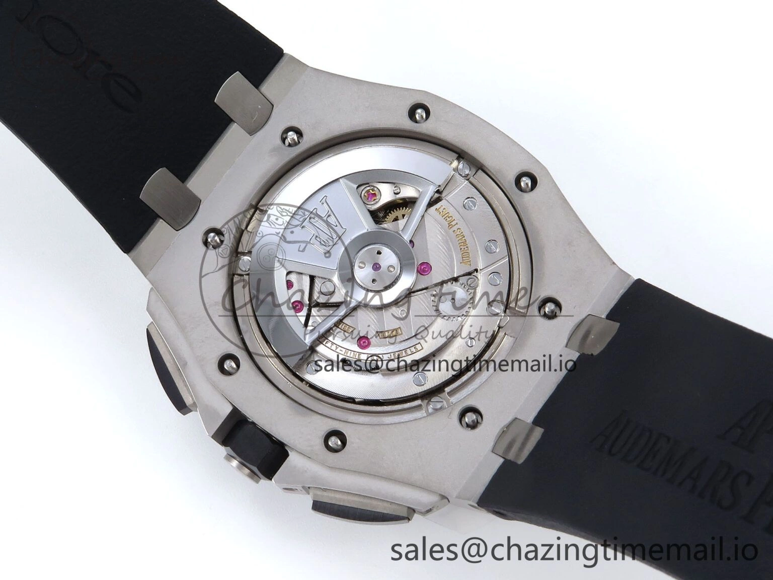 Royal Oak Offshore 44mm SS TKF 1:1 Best Edition White Dial on Black Rubber Strap A3126