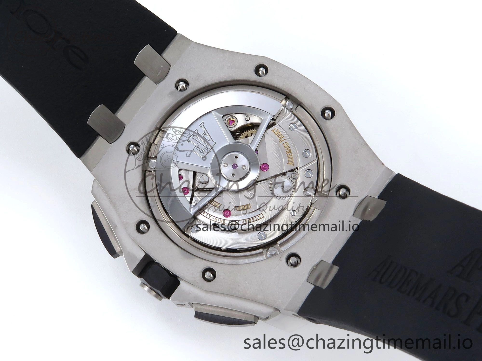 Royal Oak Offshore 44mm SS TKF 1:1 Best Edition White Dial on Black Rubber Strap A3126