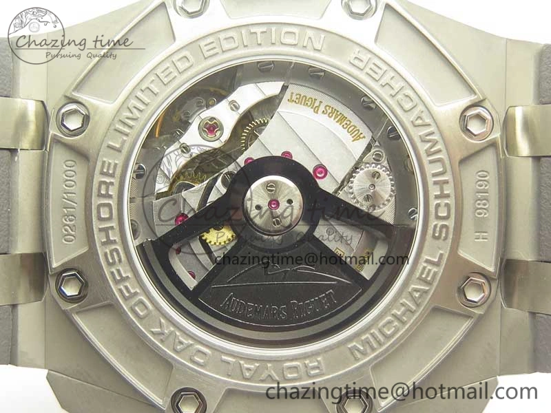 Royal Oak Offshore 44mm Titanium Michael Schumacher 1:1 JF Best Edition A3126 (Free XS Strap) V2 w  Cyclops