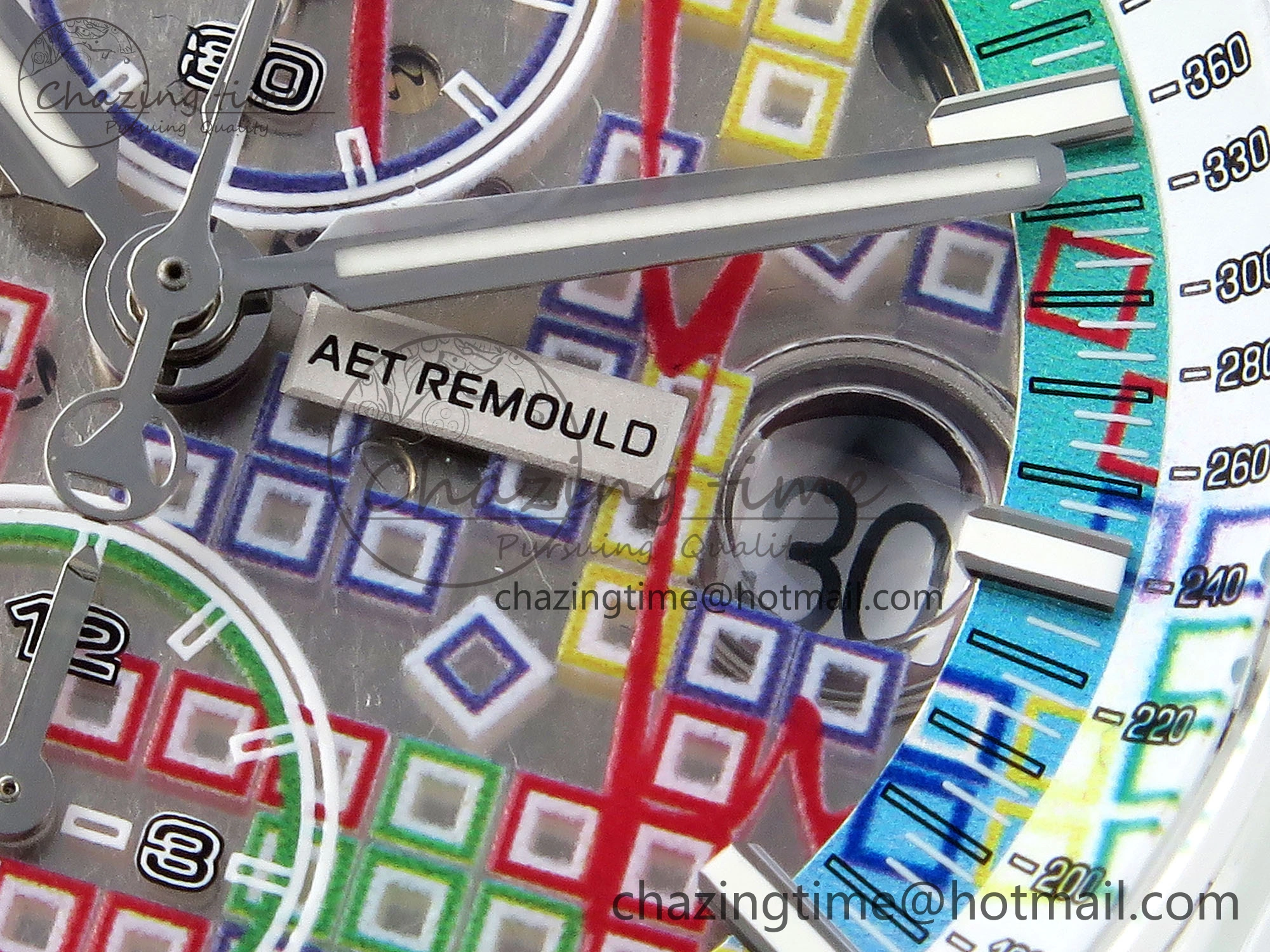 Royal Oak Offshore 44mm Transparent APF Best Edition Colorful Dial on Green Rubber Strap A3126