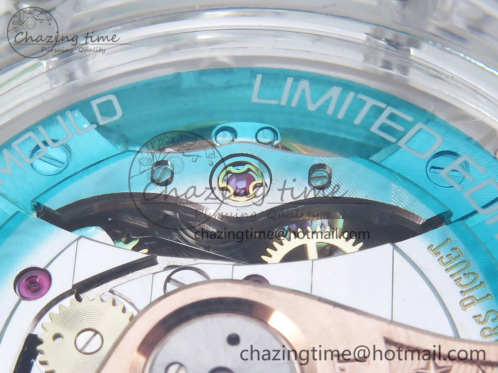 Royal Oak Offshore 44mm Transparent APF Best Edition Colorful Dial on Green Rubber Strap A3126