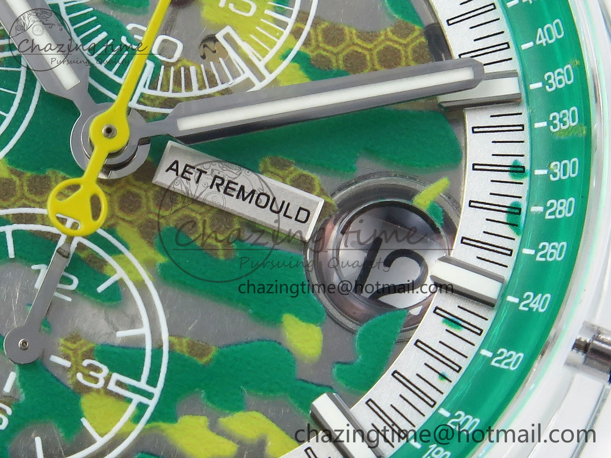 Royal Oak Offshore 44mm Transparent APF Best Edition Green Dial on Green Rubber Strap A3126