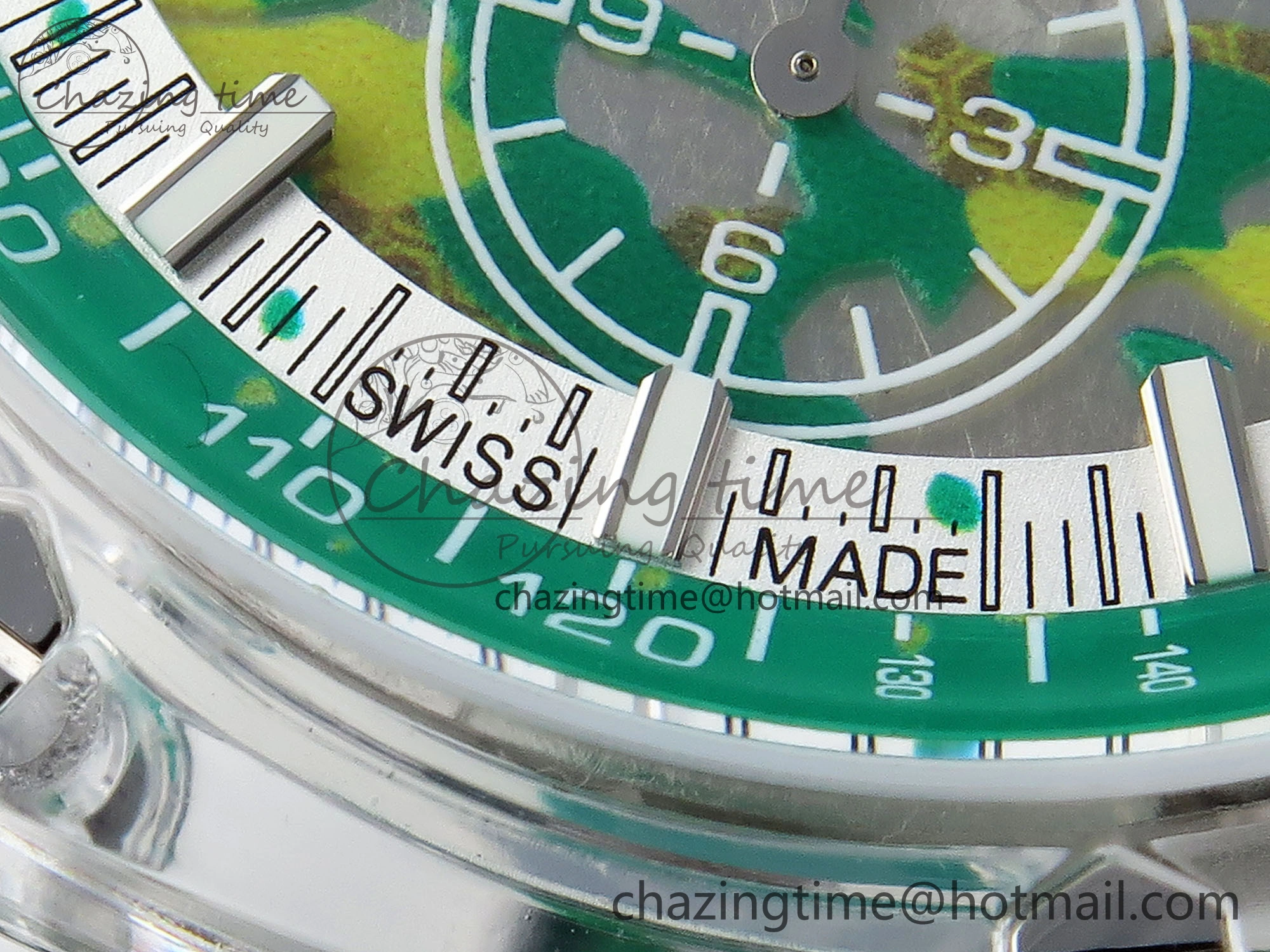 Royal Oak Offshore 44mm Transparent APF Best Edition Green Dial on Green Rubber Strap A3126