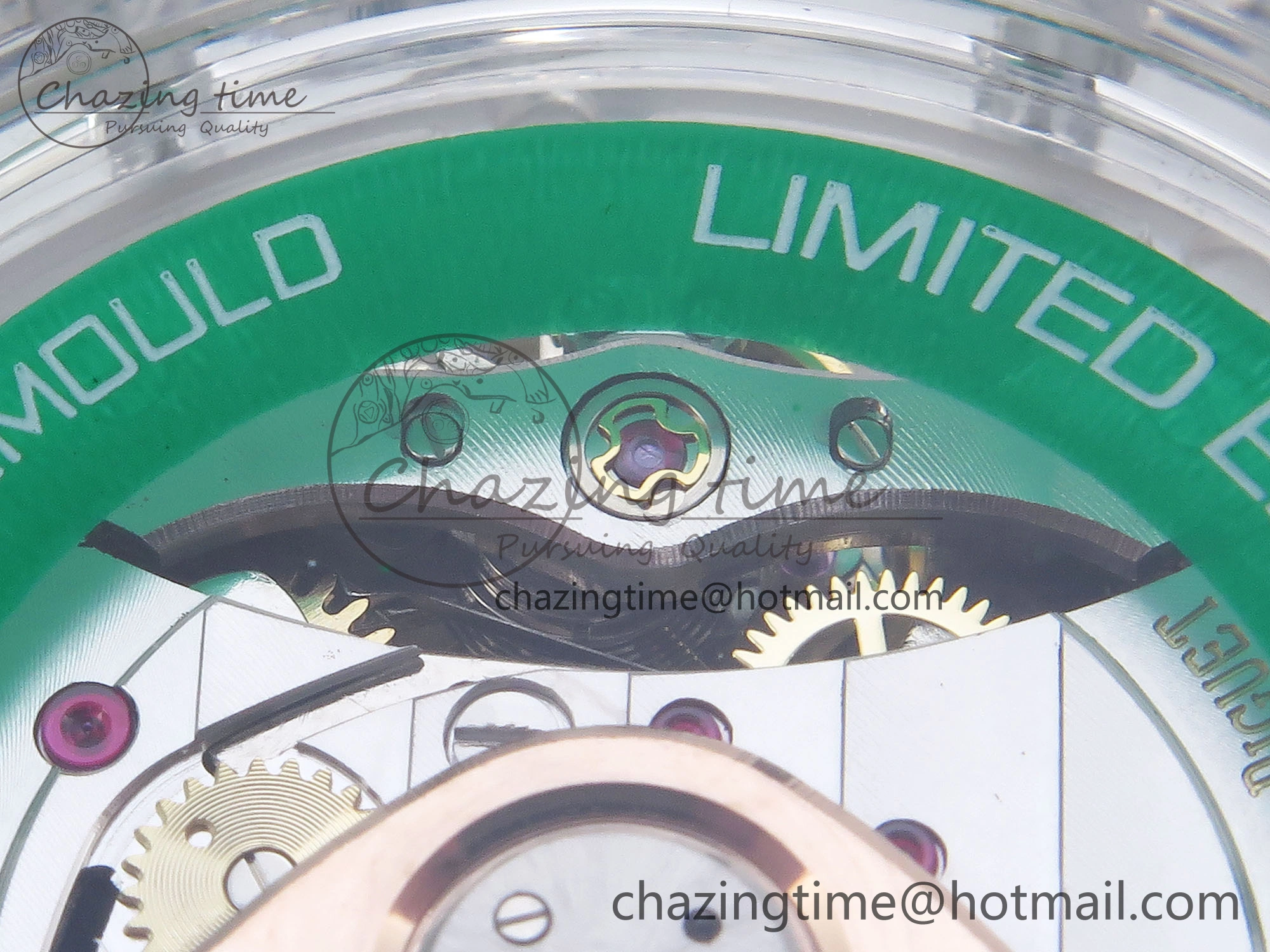 Royal Oak Offshore 44mm Transparent APF Best Edition Green Dial on Green Rubber Strap A3126