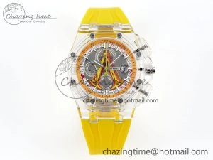Royal Oak Offshore 44mm Transparent APF Best Edition Yellow Dial on Yellow Rubber Strap A3126