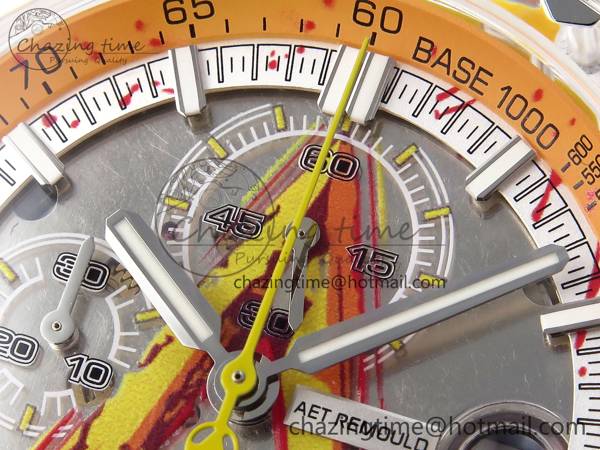 Royal Oak Offshore 44mm Transparent APF Best Edition Yellow Dial on Yellow Rubber Strap A3126