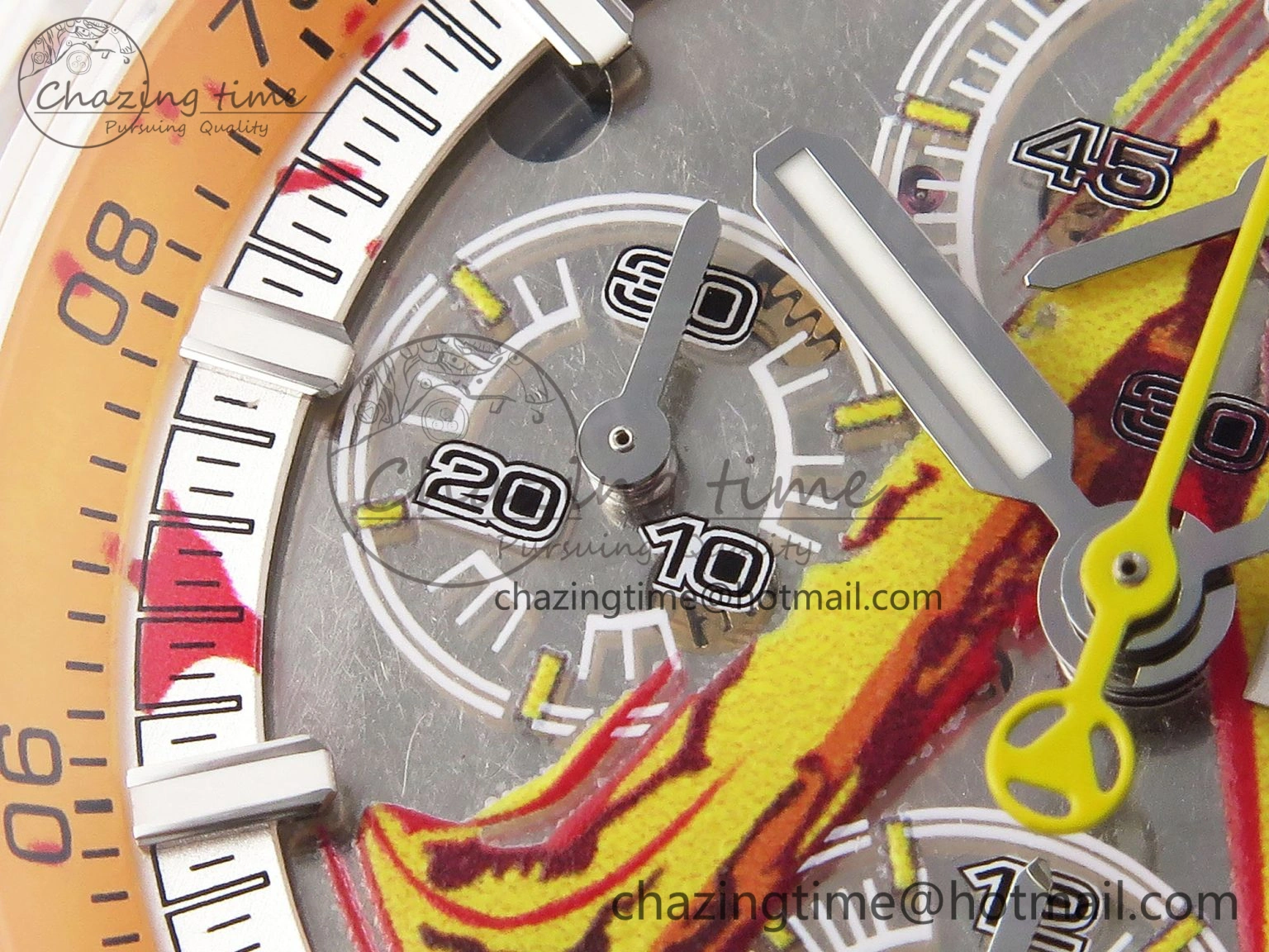 Royal Oak Offshore 44mm Transparent APF Best Edition Yellow Dial on Yellow Rubber Strap A3126