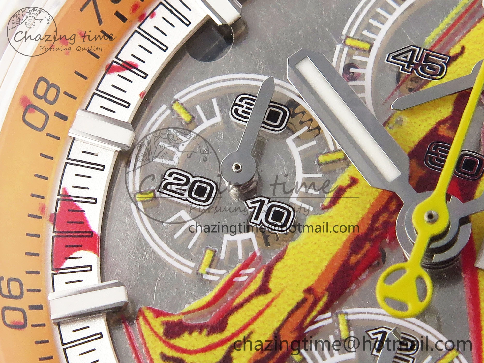 Royal Oak Offshore 44mm Transparent APF Best Edition Yellow Dial on Yellow Rubber Strap A3126