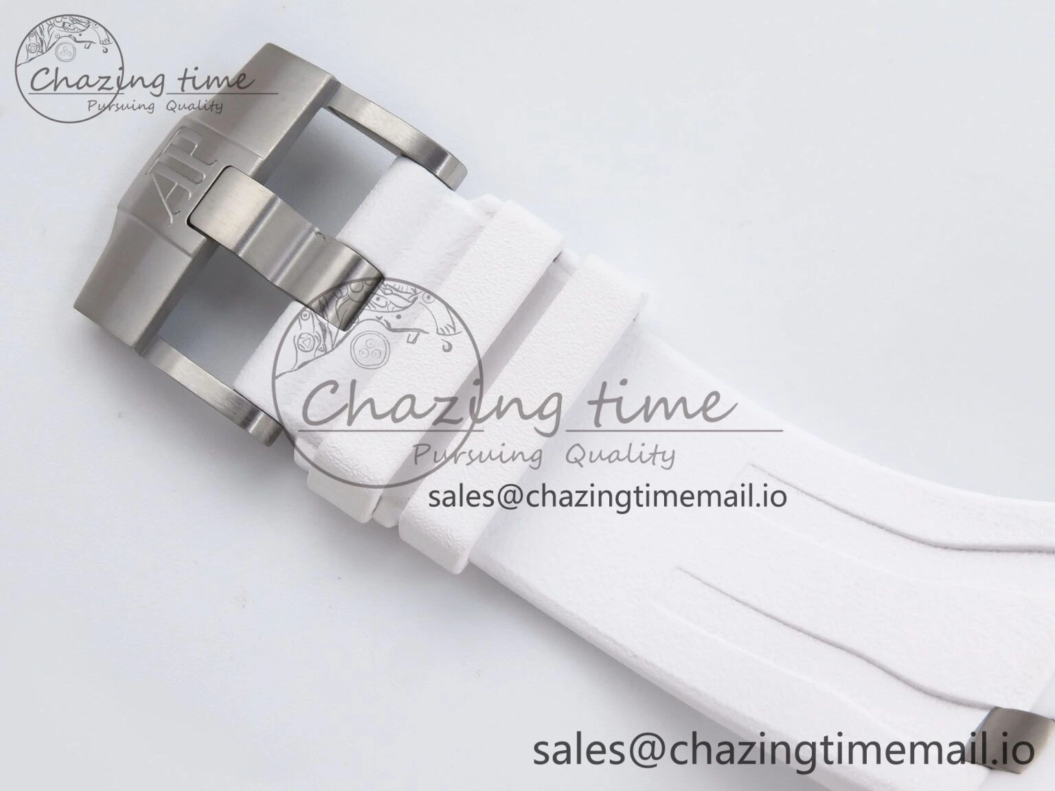 Royal Oak Offshore 44mm White Ceramic TKF 1:1 Best Edition White Dial on White Rubber Strap A3126