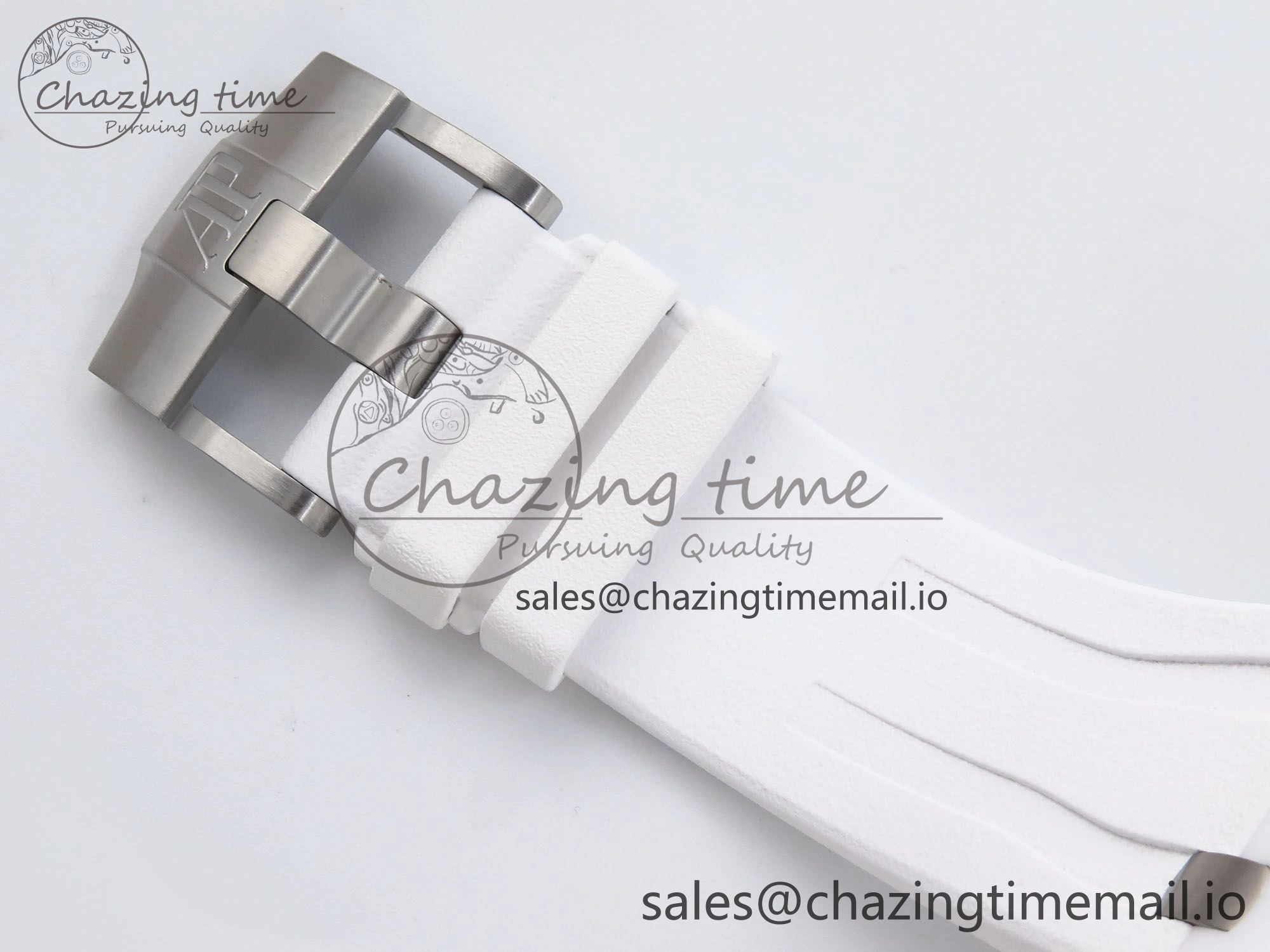 Royal Oak Offshore 44mm White Ceramic TKF 1:1 Best Edition White Dial on White Rubber Strap A3126