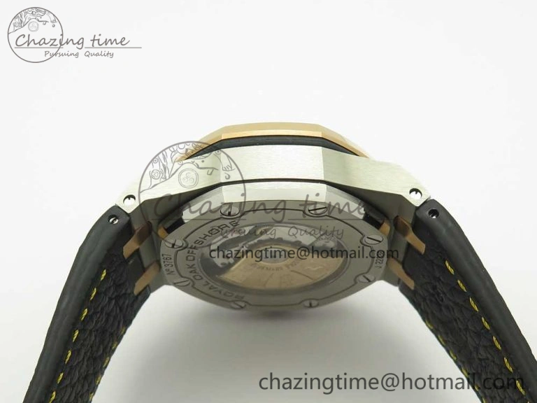 Royal Oak Offshore Bucherer JF Best Edition Two Tone Blue Dial on Black Leather Strap A3126