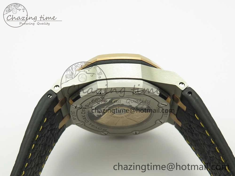 Royal Oak Offshore Bucherer JF Best Edition Two Tone Blue Dial on Black Leather Strap A3126