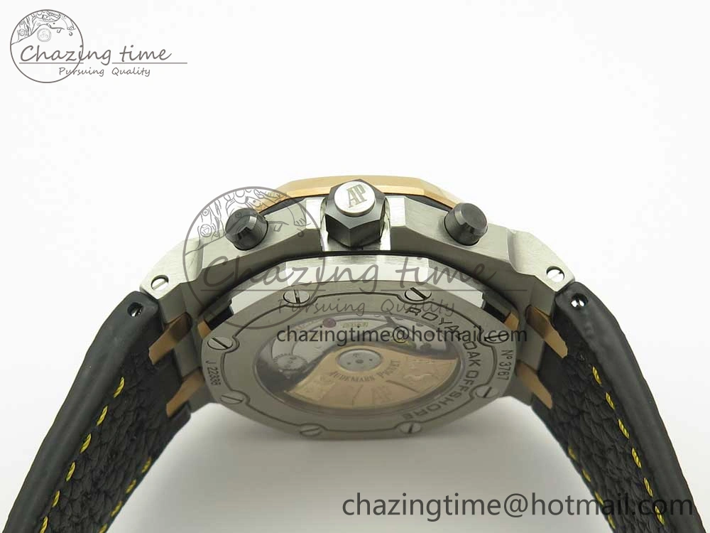 Royal Oak Offshore Bucherer JF Best Edition Two Tone Blue Dial on Black Leather Strap A3126
