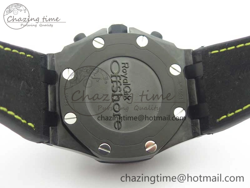 Royal Oak Offshore Bumble Bee Forged Carbon 1:1 JF Best Edition On Leather Strap A7750 V2 w- Cyclops