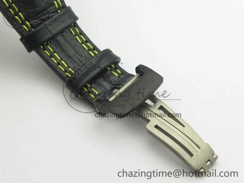 Royal Oak Offshore Bumble Bee Forged Carbon 1:1 JF Best Edition On Leather Strap A7750 V2 w- Cyclops
