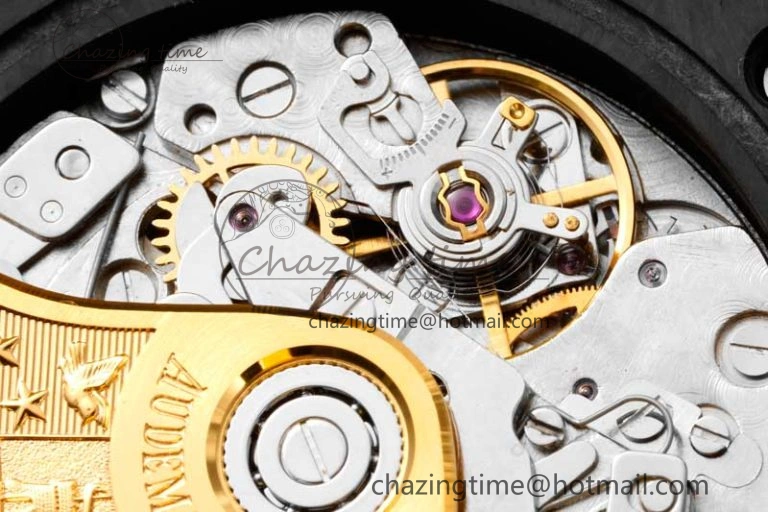 Royal Oak Offshore Bumble Bee Forged Carbon 1:1 JJF Best Edition on Yellow Rubber Strap A7750
