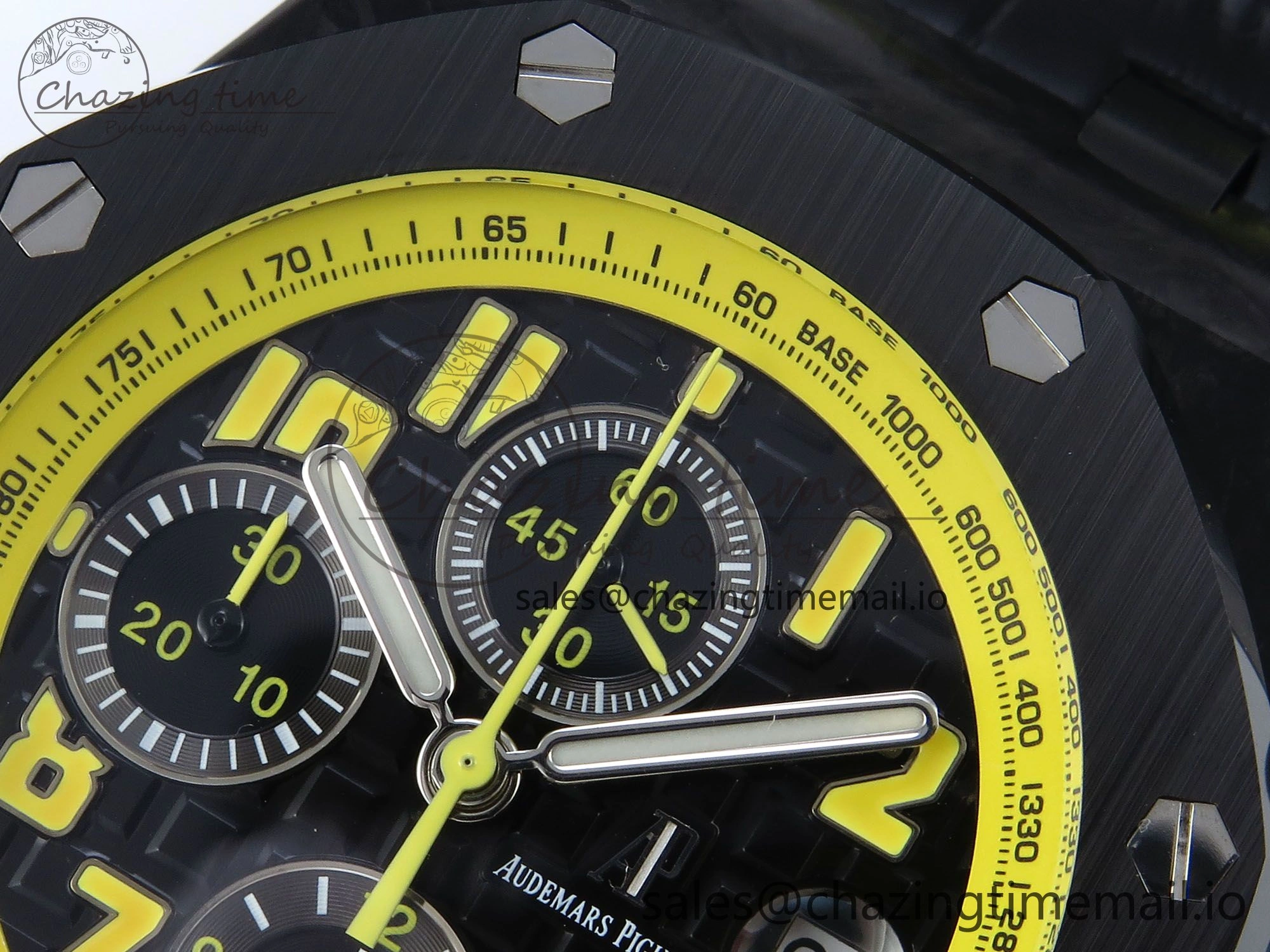 Royal Oak Offshore ‘Bumble Bee’ TKF Best Edition on Black Leather Strap A3126