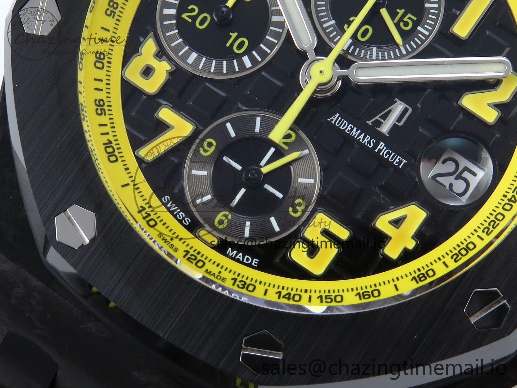 Royal Oak Offshore ‘Bumble Bee’ TKF Best Edition on Black Leather Strap A3126