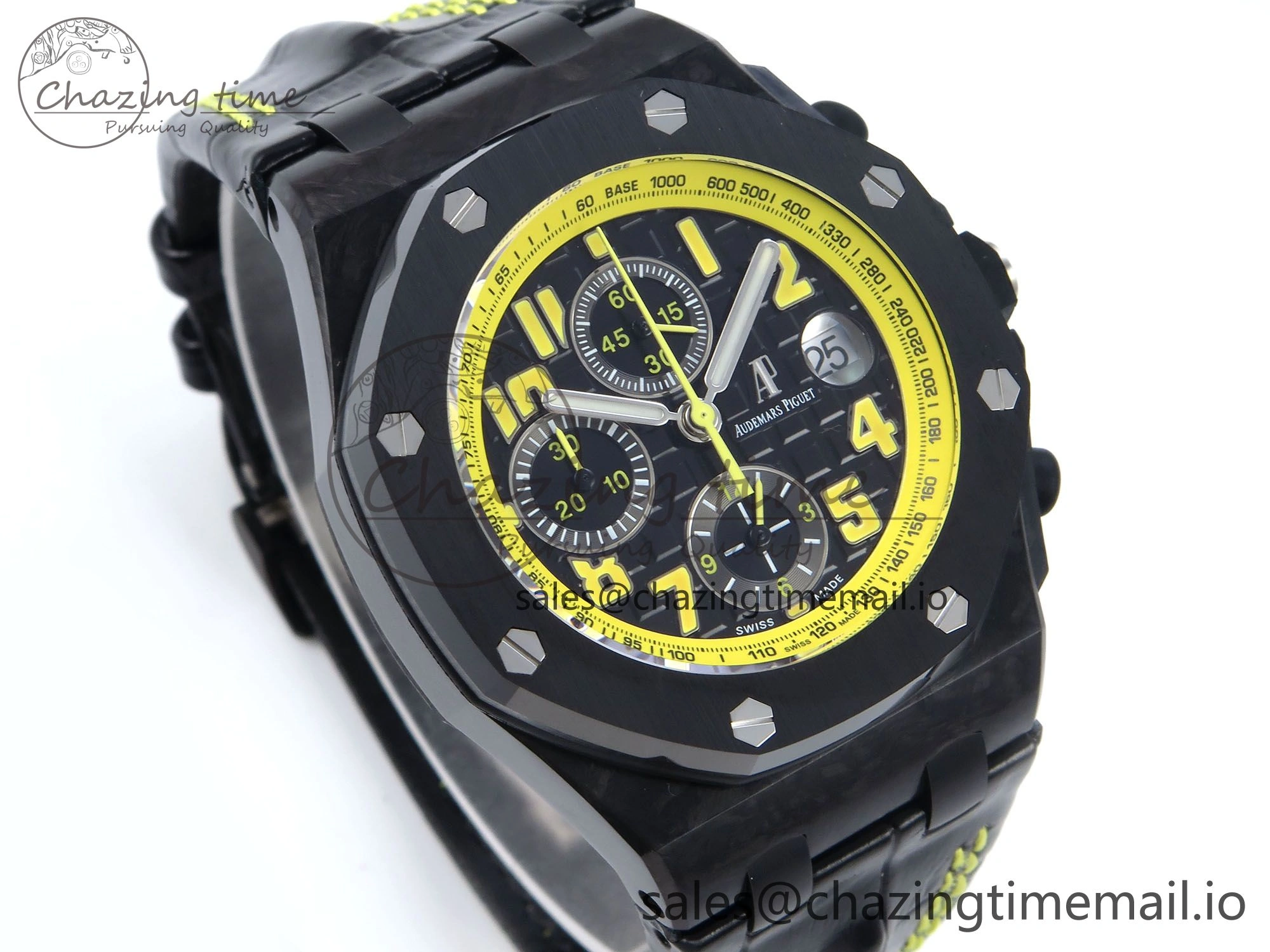 Royal Oak Offshore ‘Bumble Bee’ TKF Best Edition on Black Leather Strap A3126