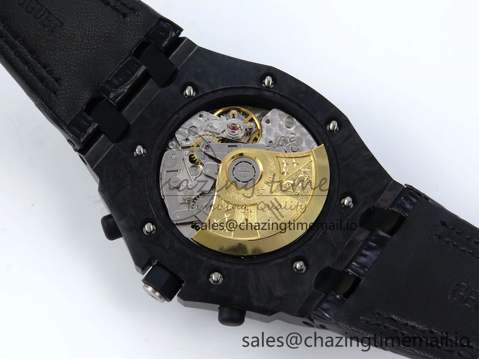 Royal Oak Offshore ‘Bumble Bee’ TKF Best Edition on Black Leather Strap A3126