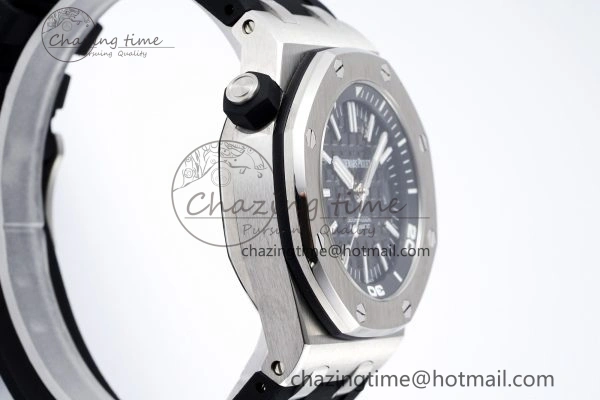 Royal Oak Offshore Diver 15703 APSF 1:1 Best Edition Black Dial on Black Rubber Strap A3120 Super Clone